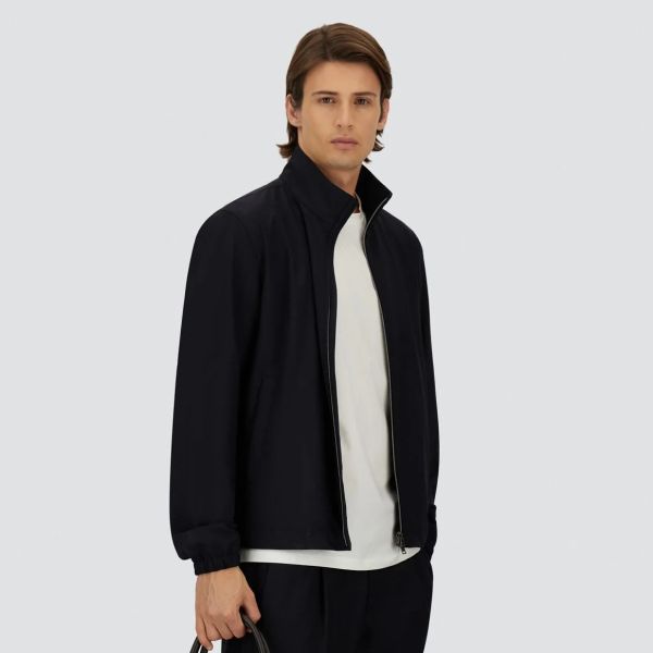 Herno Light Stretch Wooly Jas Navy