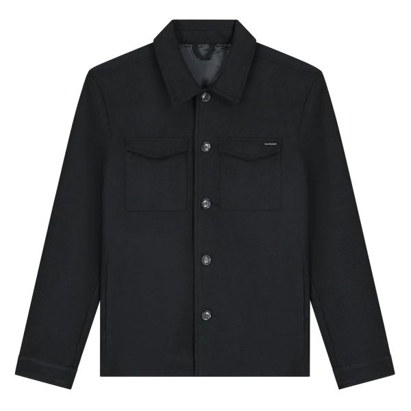 Malelions Men Wool Shacket | Black