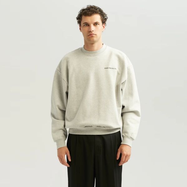 ANGE Projects Wine Drive Sweater Grijs