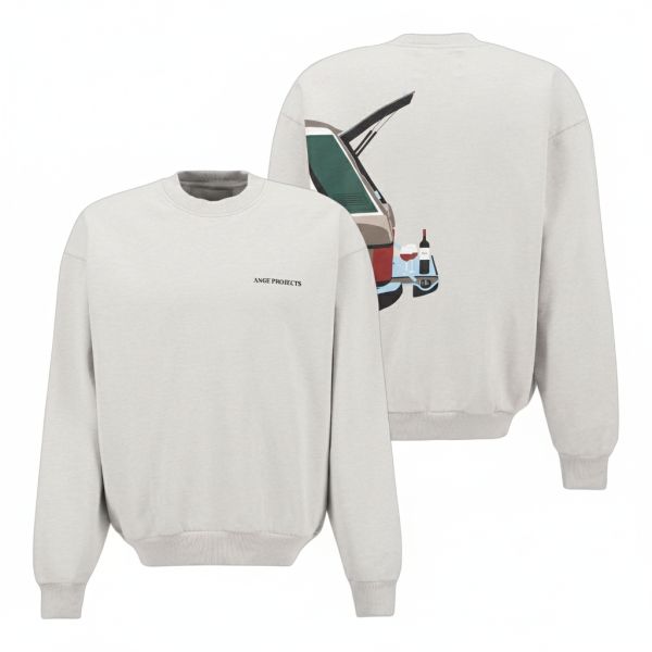 ANGE Projects Wine Drive Sweater Grijs