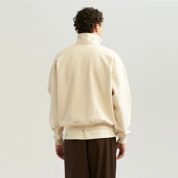 ANGE Projects Zipped Roll Neck Sweater Off White