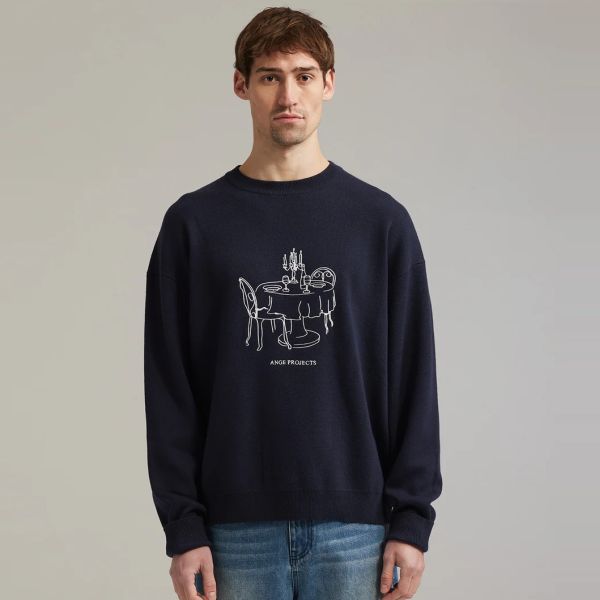Ange Projects Bistro Knit Sweater Navy