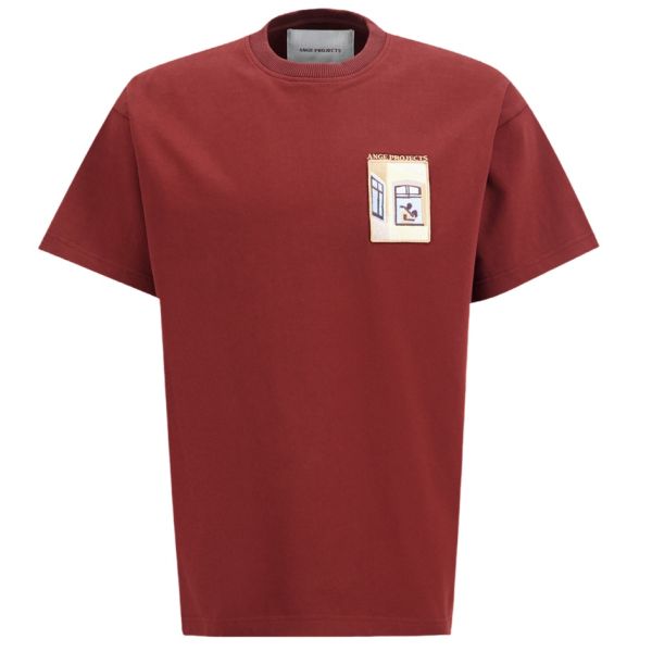 Ange Projects Day Window Patch T-shirt Bordeaux