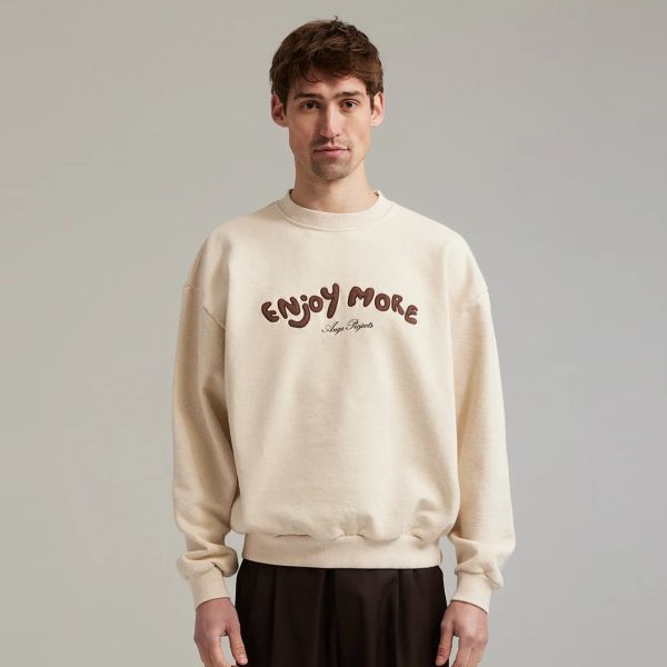 Ange Projects Enjoy More Sweater Off White