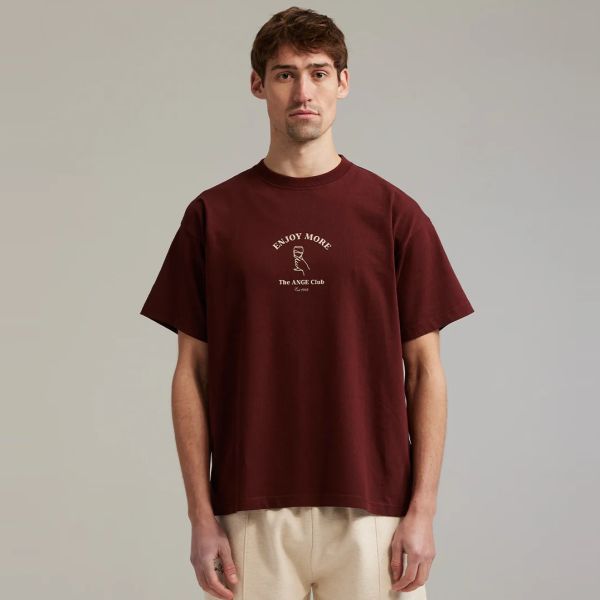 Ange Projects Enjoy More T-shirt Bordeaux