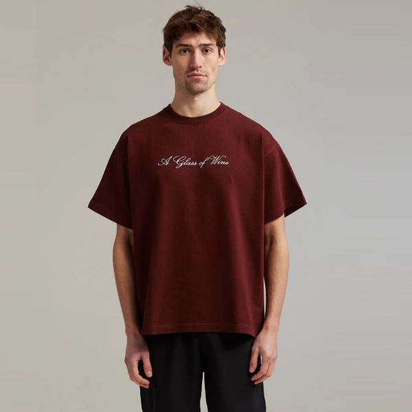 Ange Projects GOW Script T-shirt Bordeaux