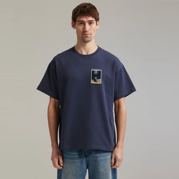 Ange Projects Night Beach Patch T-shirt Navy