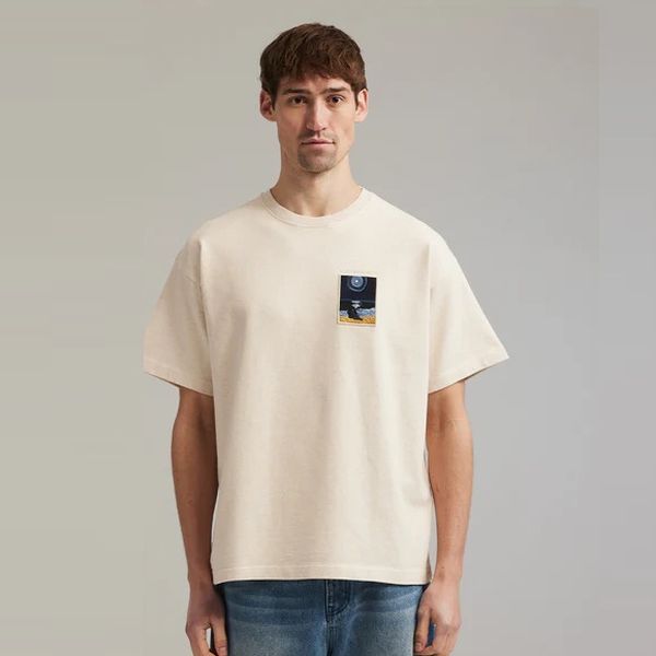 Ange Projects Night Beach Patch T-shirt Off White