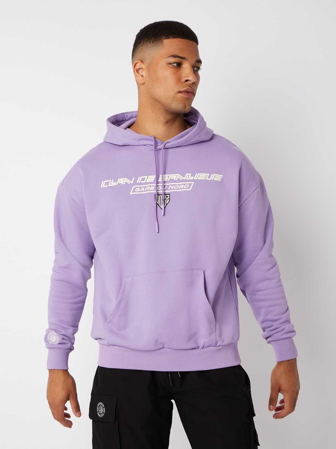 Banlieue Gare Du Nord Hoodie Paars