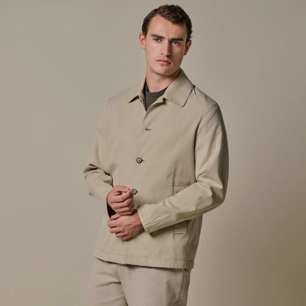 Profuomo Normal Fit Overshirt Beige