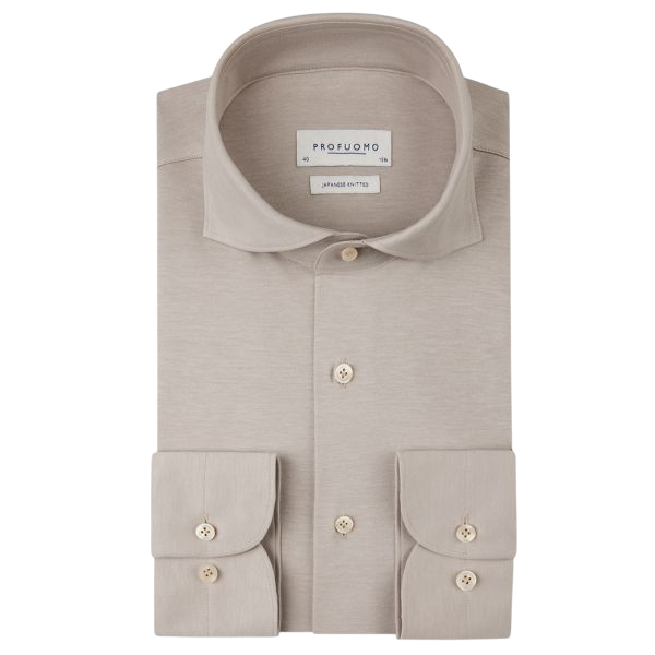 Profuomo Slim Fit Overhemd Beige