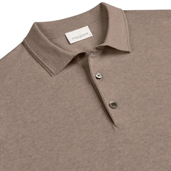 Profuomo Luxury Basic Polo Beige
