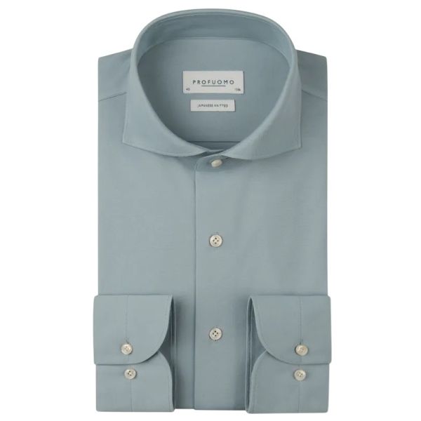 Profuomo Knitted Overhemd Blauw