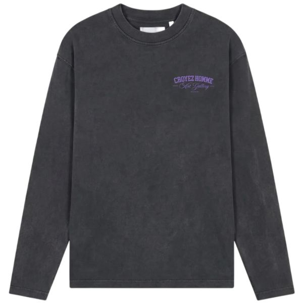 Croyez Art Gallery Longsleeve T-shirt Antraciet