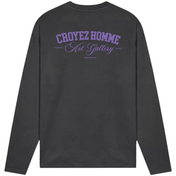 Croyez Art Gallery Longsleeve T-shirt Antraciet