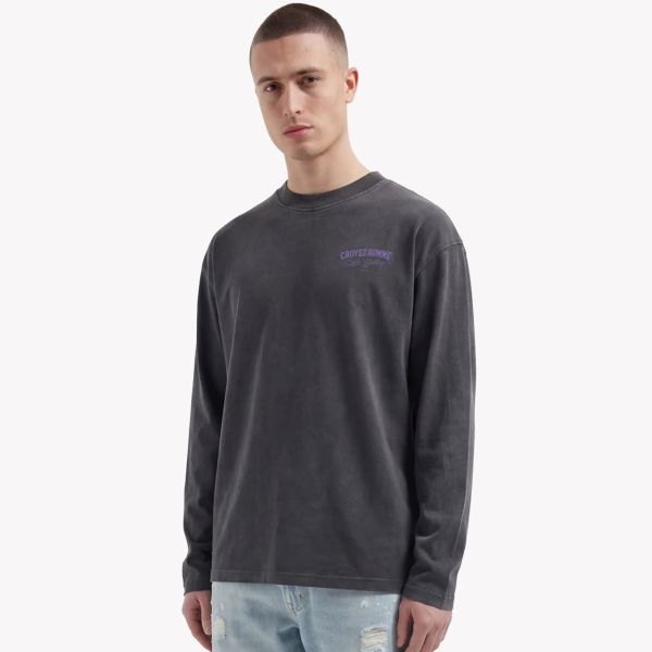 Croyez Art Gallery Longsleeve T-shirt Antraciet