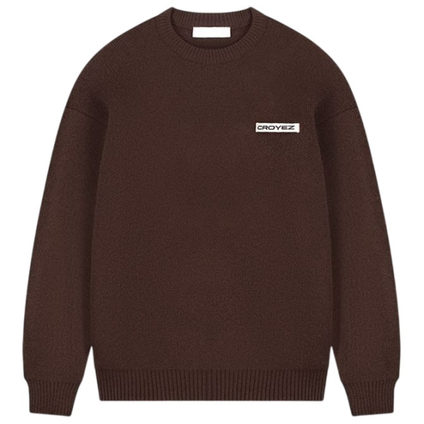 Croyez Etiquette Knit Sweater Bruin