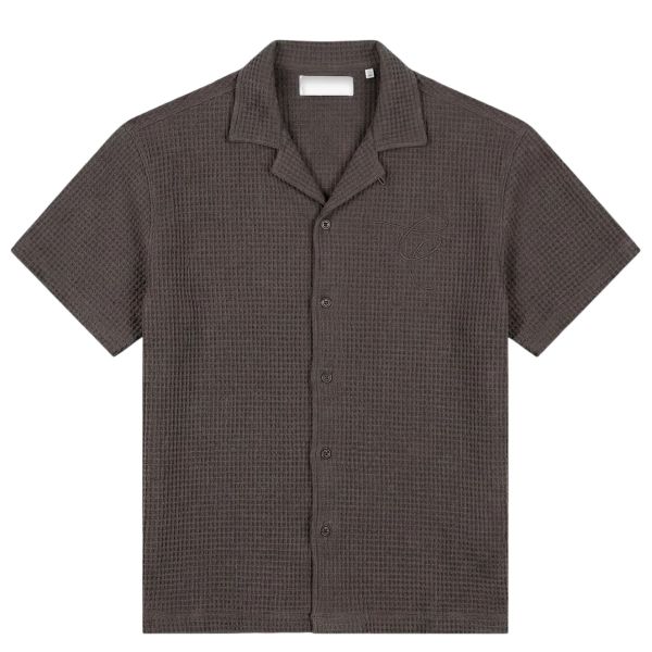Croyez Initial Waffle Overhemd Bruin