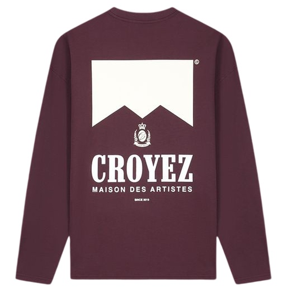 Croyez Maison Fumes Longsleeve T-shirt Bordeaux