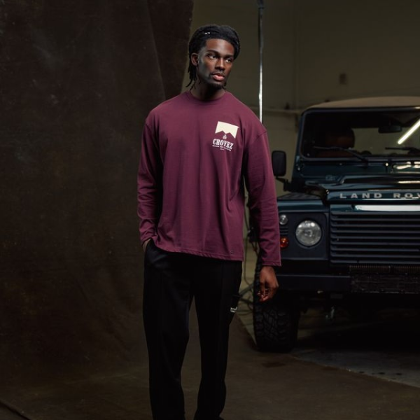 Croyez Maison Fumes Longsleeve T-shirt Bordeaux