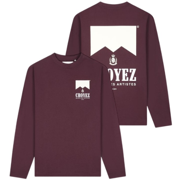 Croyez Maison Fumes Longsleeve T-shirt Bordeaux