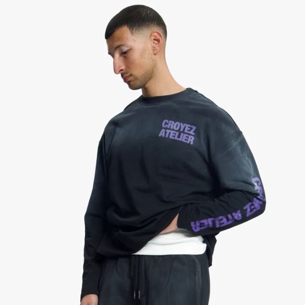 Croyez Sprayed Atelier Longsleeve T-shirt Zwart
