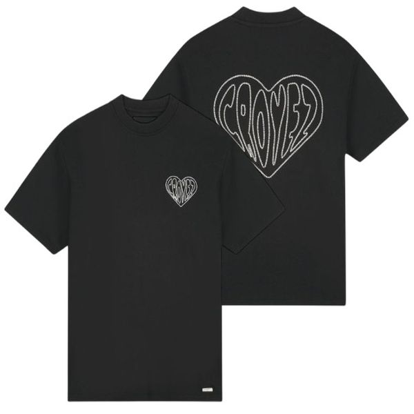 Croyez Stitched Heart T-shirt Zwart
