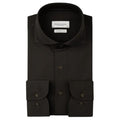 Profuomo Knitted Overhemd Donker Bruin
