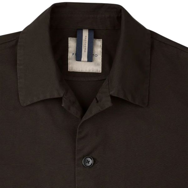 Profuomo Normal Fit Overshirt Donker Bruin