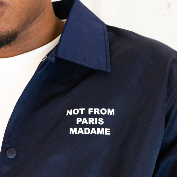 Drôle De Monsieur Slogan Vest Navy3
