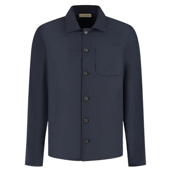 Duquezzi Wool Blend Overshirt Navy