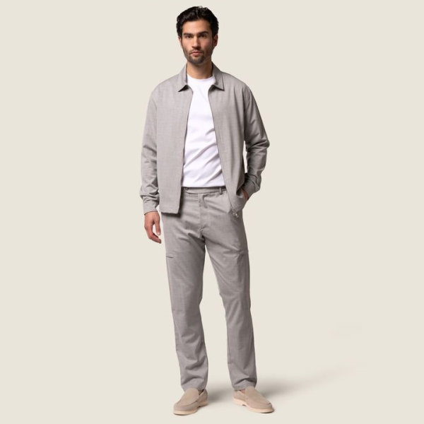 Duquezzi Wool Stretch Broek Grijs