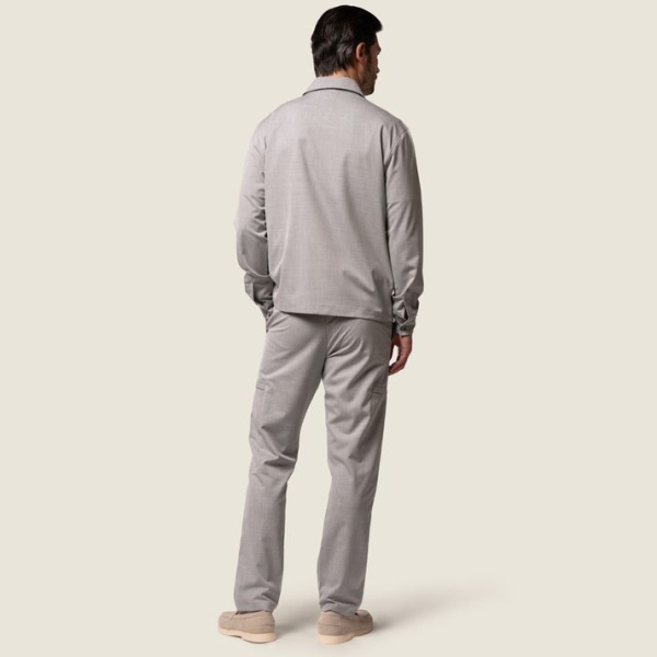Duquezzi Wool Stretch Jack Grijs
