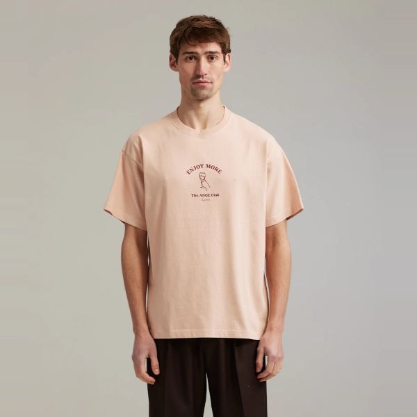 Ange Projects Enjoy More T-shirt Roze