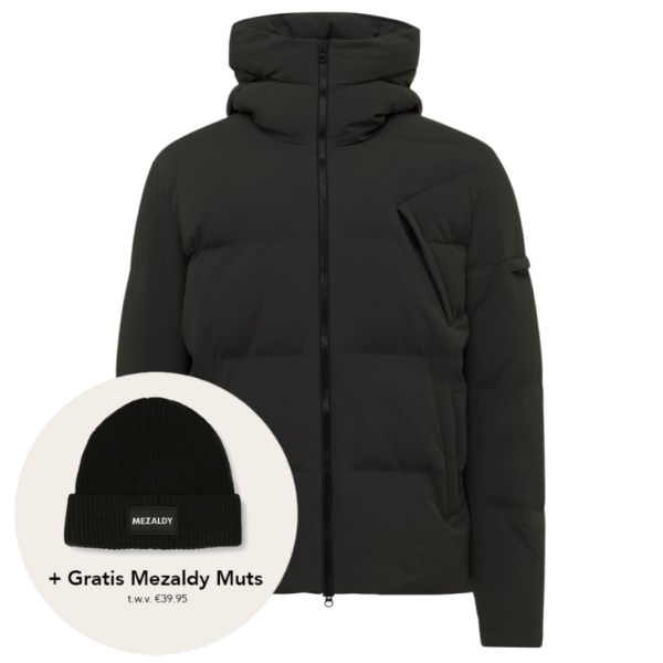 Genti Cross Puffer Zwart
