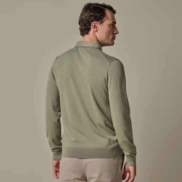 Profuomo Luxury Longsleeve Polo Groen