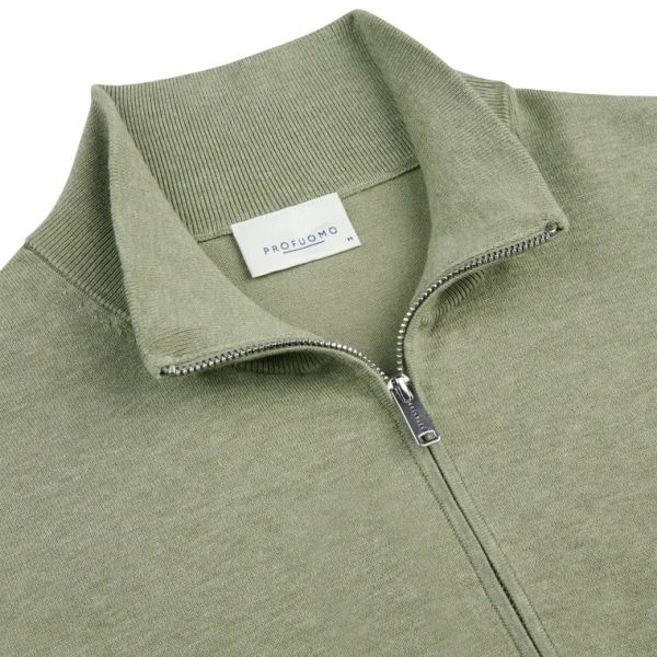 Profuomo Luxury Half Zip Sweater Groen