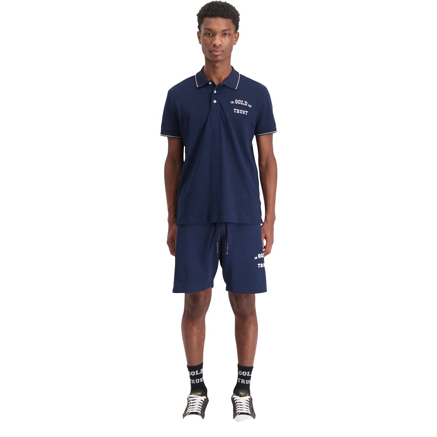In Gold We Trust Boris Polo Blauw IGWTPO-003