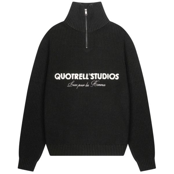 Quotrell Jace Studio Zip Up Sweater Zwart
