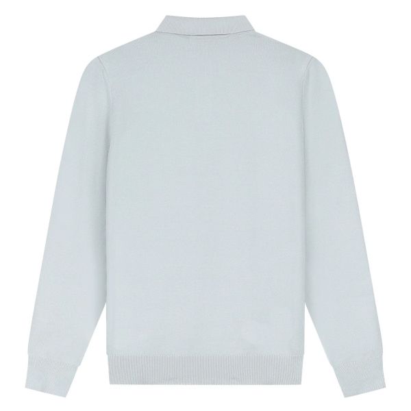 Malelions Knitted Longsleeve Polo Grijs