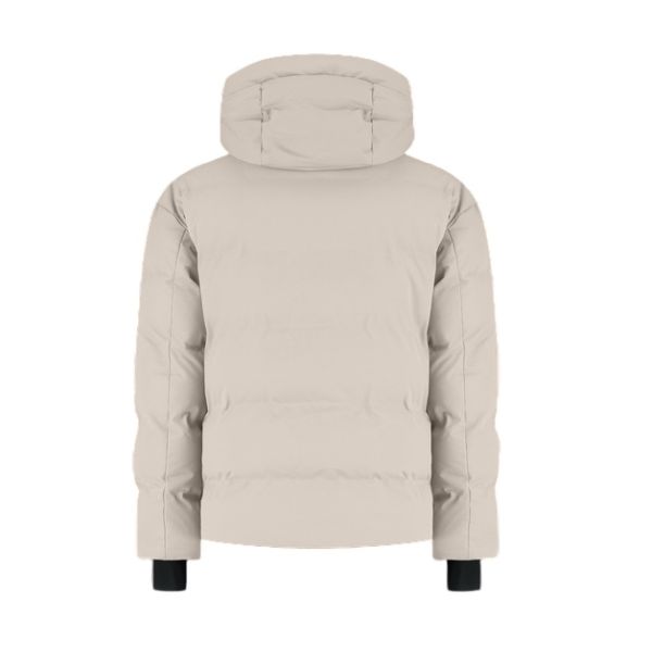 Malelions Men Ski Downhill Puffer Jacket | Cream