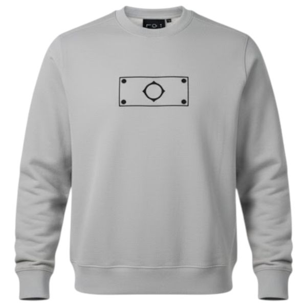 Ma.strum Blast Embroidered Badge Sweater Grijs