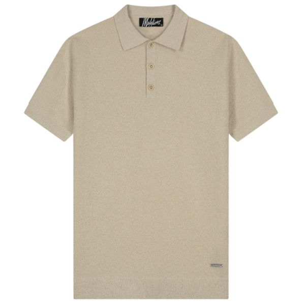 Malelions Bouclé Polo Beige