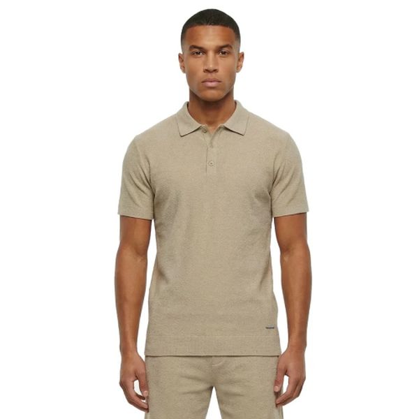 Malelions Bouclé Polo Beige