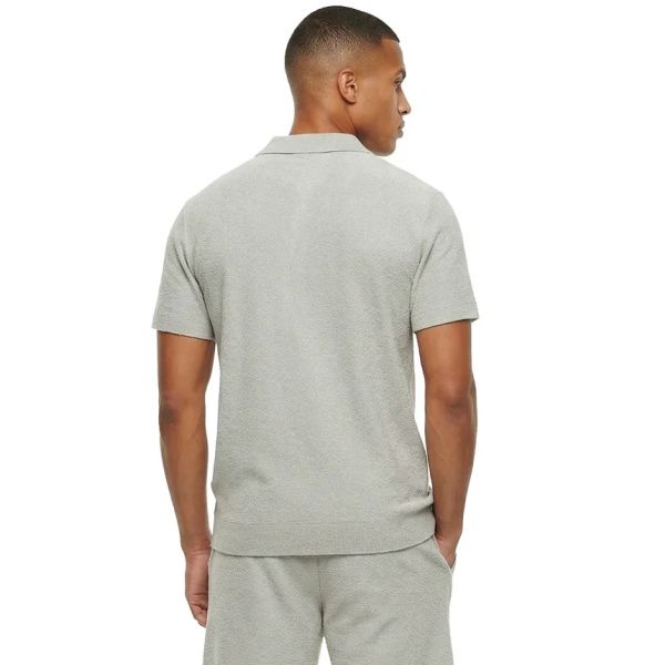 Malelions Bouclé Polo Grijs