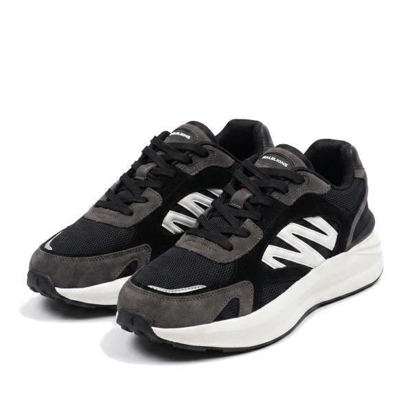 Malelions Casual Suede Sneaker Zwart
