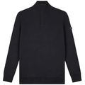 Malelions Knitted Quarter Zip Sweater Zwart