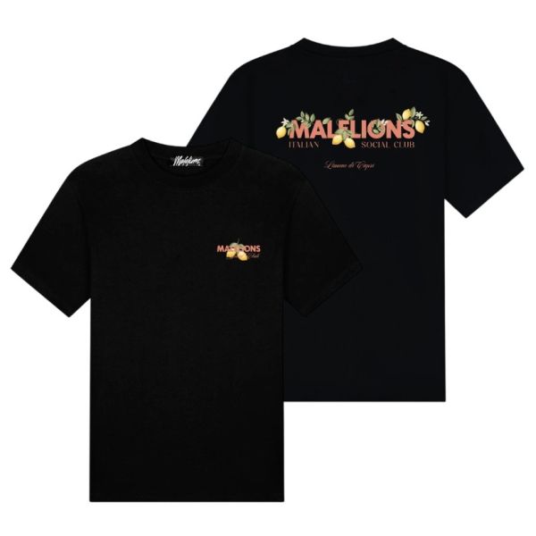 Malelions Limone Di Capri T-shirt Zwart