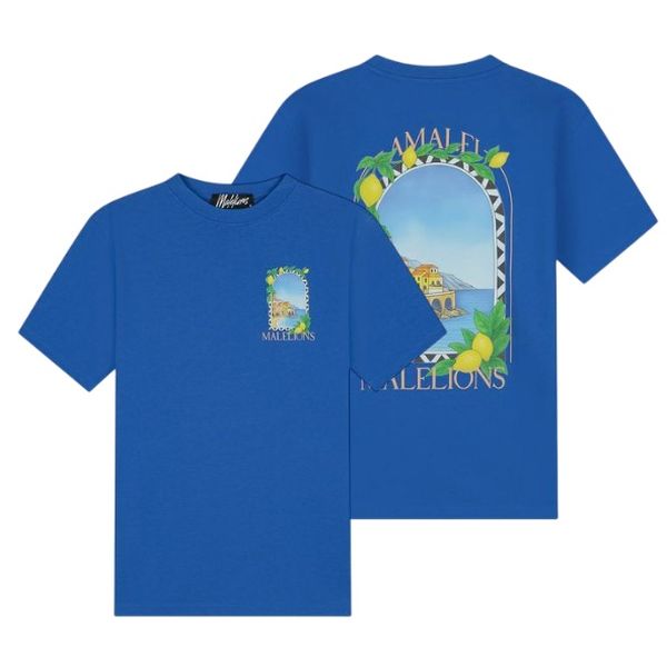 Malelions Amalfi Window T-shirt Blauw
