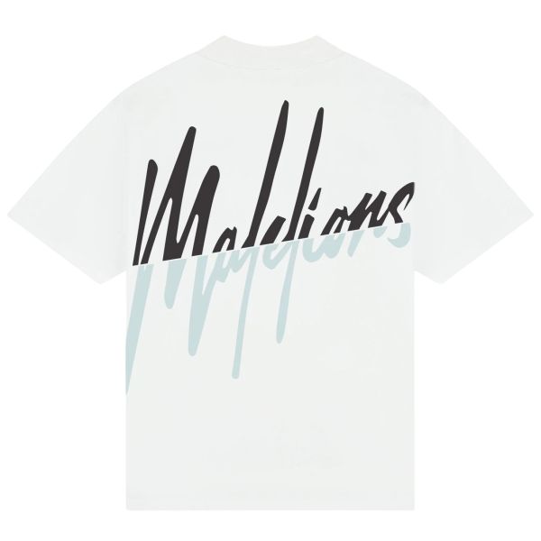 Malelions Oversized Split T-shirt Wit